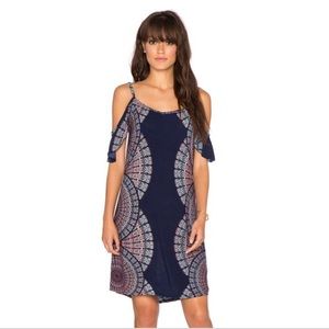 Yireh Blue Mita Cold Shoulder Dress